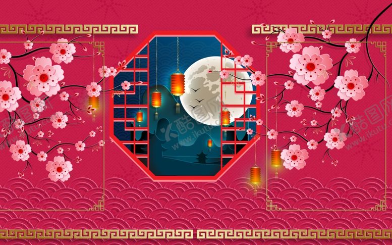 编号：13599901281415533941【酷图网】源文件下载-中式背景墙