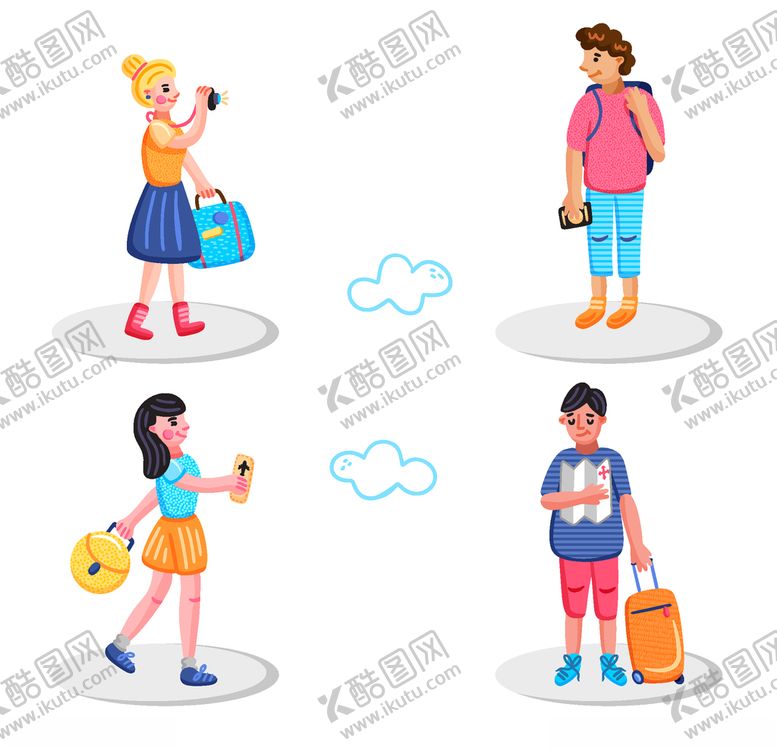 编号：40658209201553321943【酷图网】源文件下载-旅客游客