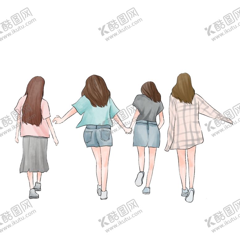 编号：63168907012205569884【酷图网】源文件下载-水彩手绘女孩