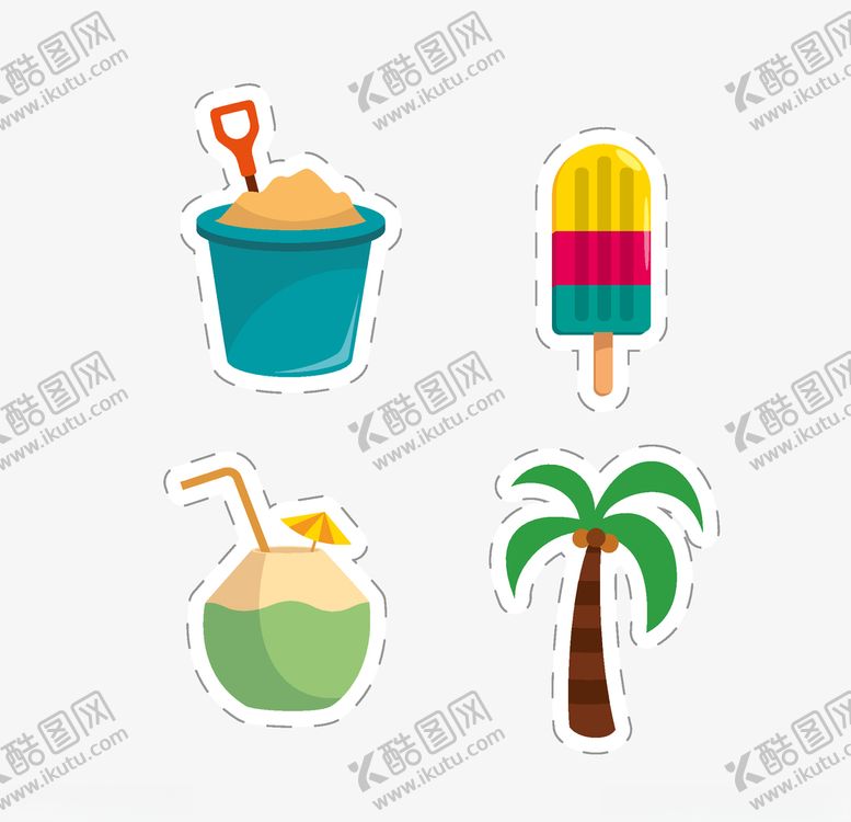 编号：93650109280618018747【酷图网】源文件下载-夏日元素