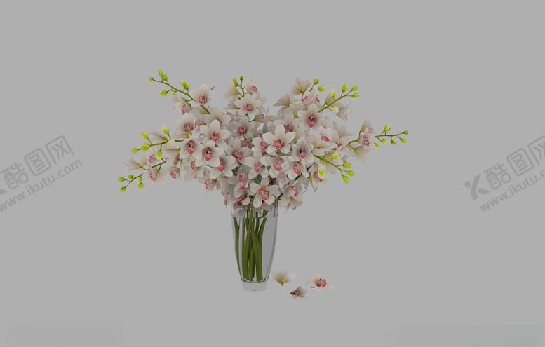 编号：72838010130316378319【酷图网】源文件下载-桌花3d模型