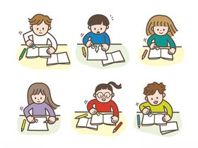 孩子们专注阅读的可爱瞬间