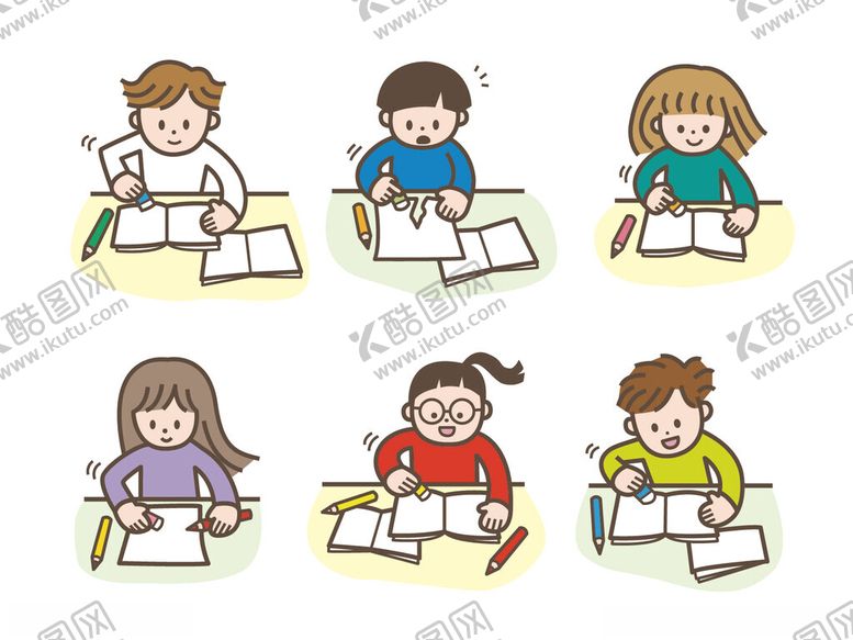 编号：45926011021532263554【酷图网】源文件下载-孩子们专注阅读的可爱瞬间