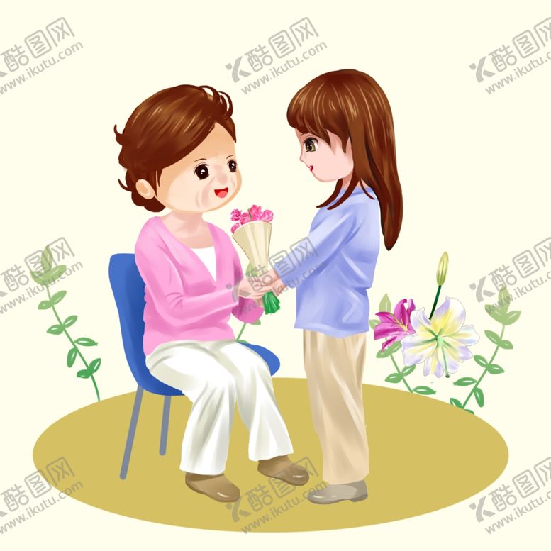 编号：71221405111142522193【酷图网】源文件下载-感恩节母女