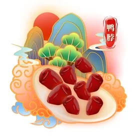鸭脖中华素材透明