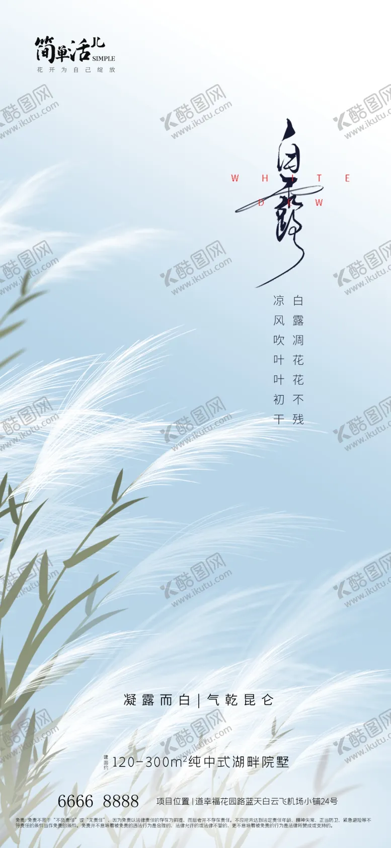 编号：97017302210627359192【酷图网】源文件下载-地产白露海报