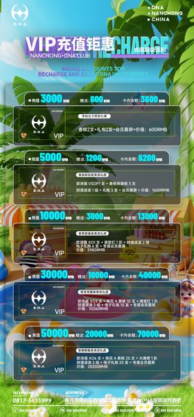 酒吧夏天充值海报