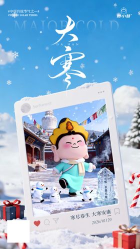 二十四节气大寒海报