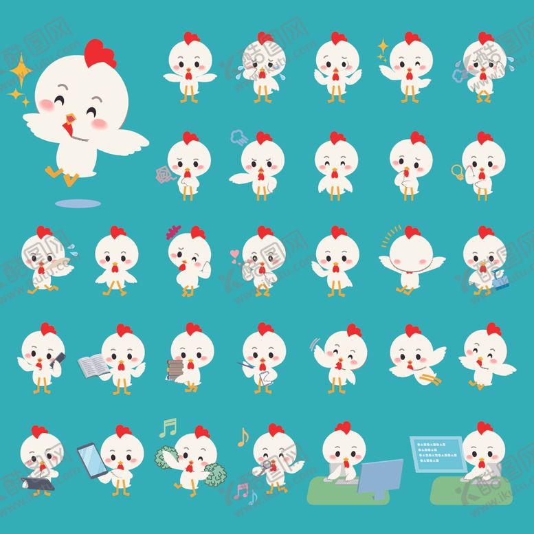 编号：37560509200955293568【酷图网】源文件下载-卡通小鸡