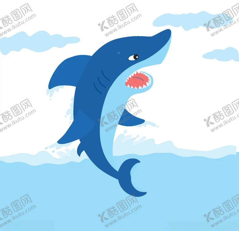 编号：87935406240847039623【酷图网】源文件下载-手绘鲨鱼