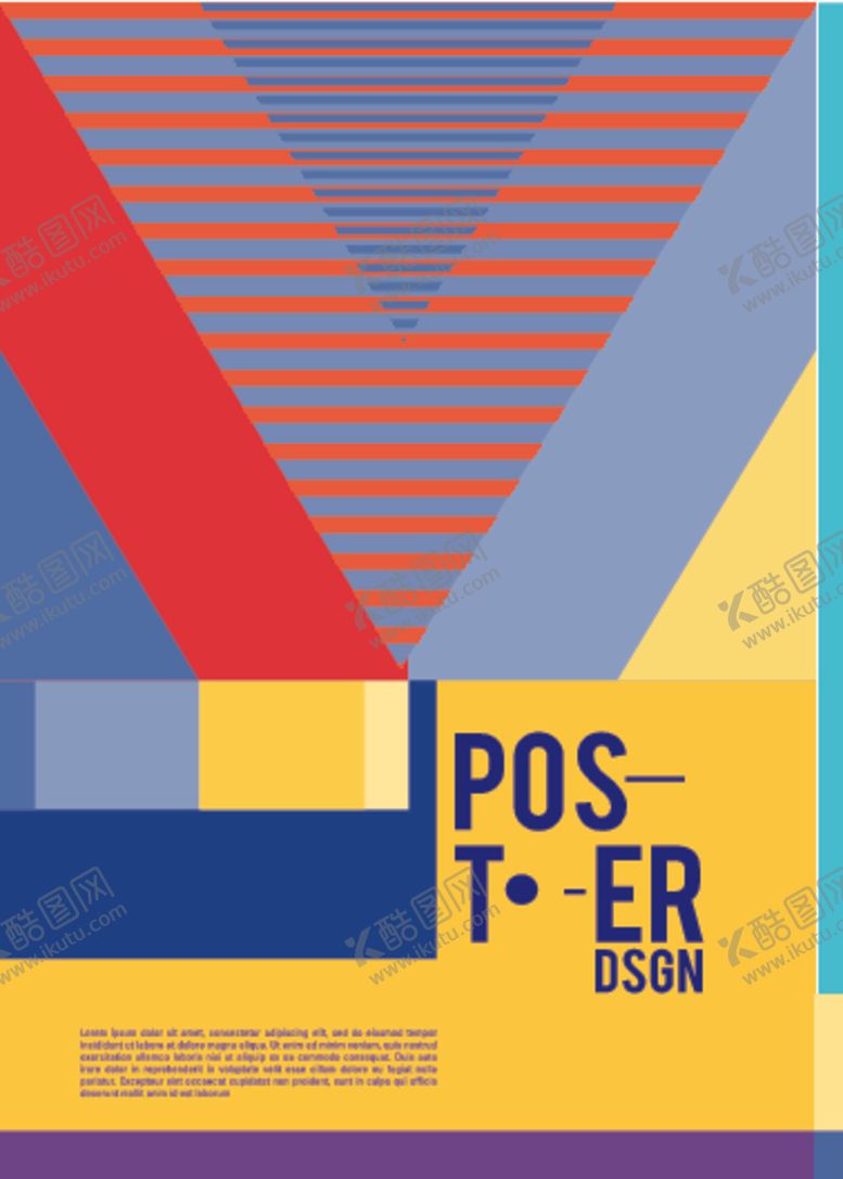 编号：56390710012118378705【酷图网】源文件下载-几何拼接创意海报图案