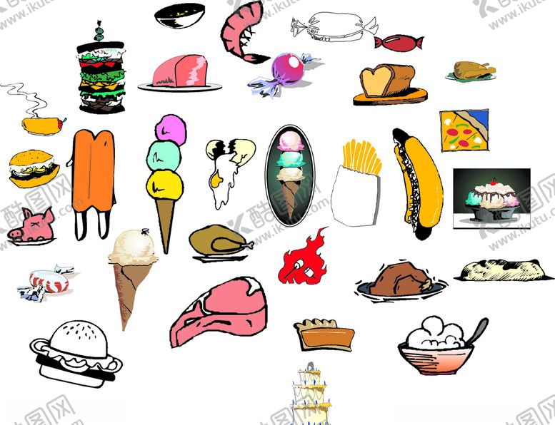编号：39705109271838296709【酷图网】源文件下载-美食插画