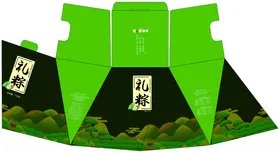 粽子包装端午礼盒礼盒礼盒展开图美陈