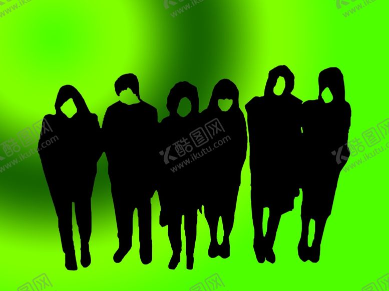 编号：67747809180233231491【酷图网】源文件下载-默哀黑白人像剪影