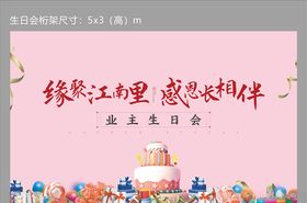 粉色生日会背景