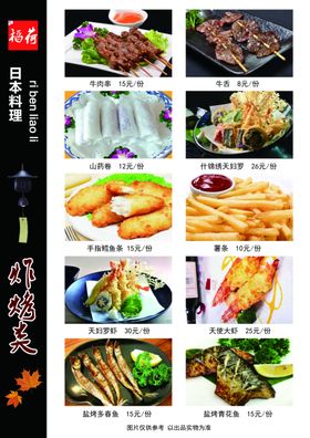寿司菜单