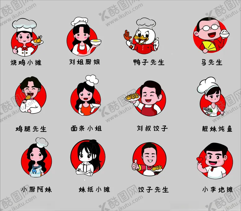 编号：14389004270510471730【酷图网】源文件下载-厨师卡通人物