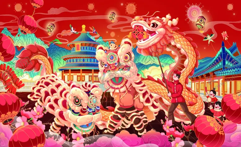 编号：29038105240126223516【酷图网】源文件下载-喜庆中国风传统节日场景台历
