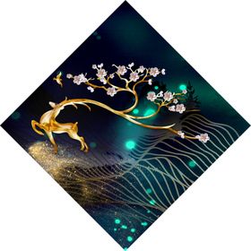 麋鹿装饰画
