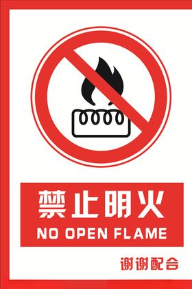 安全禁止标识牌禁止明火