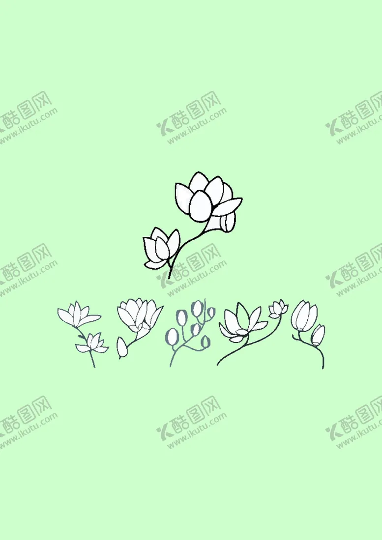 编号：12475210260547009865【酷图网】源文件下载-简笔画花卉