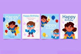 儿童生日派对邀请卡设计