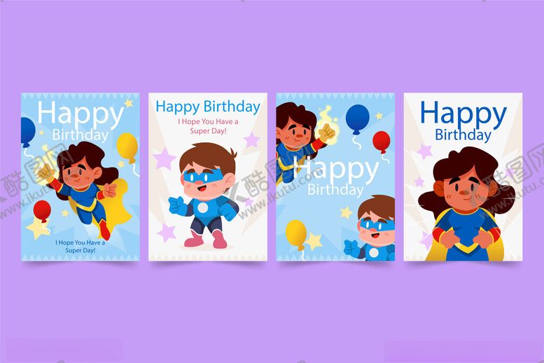 编号：80314811012307557621【酷图网】源文件下载-儿童生日派对邀请卡设计