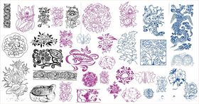 中式传统建筑雕花装饰图案