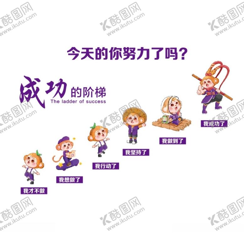 编号：72956504012111397017【酷图网】源文件下载-成功阶梯今日的你努力了吗