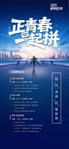 正青春一起拼企业集团人才精英招聘海报