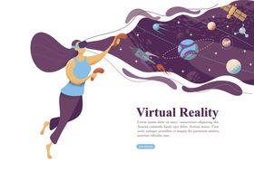 具有VR概念的网页