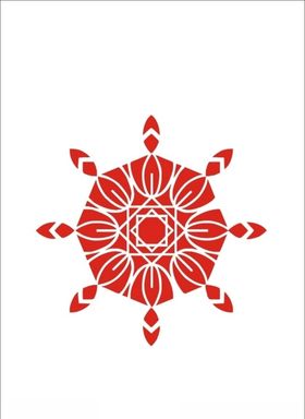 窗花花纹红色时尚