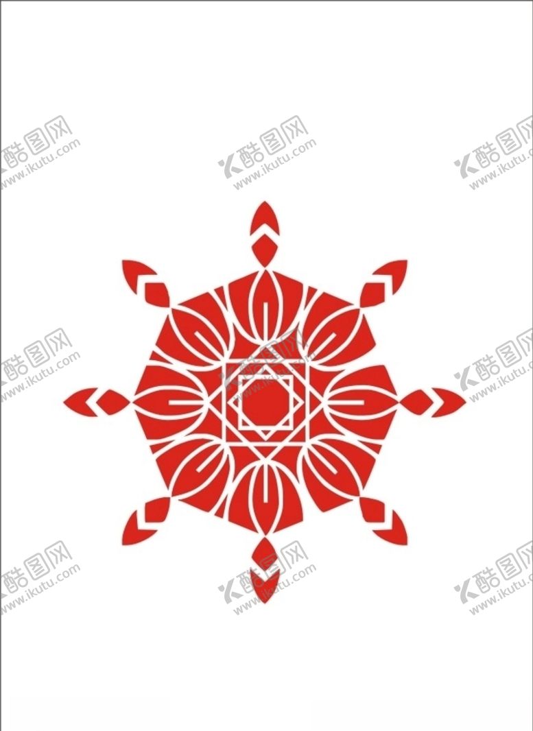 编号：86214709130537275619【酷图网】源文件下载-窗花花纹红色时尚