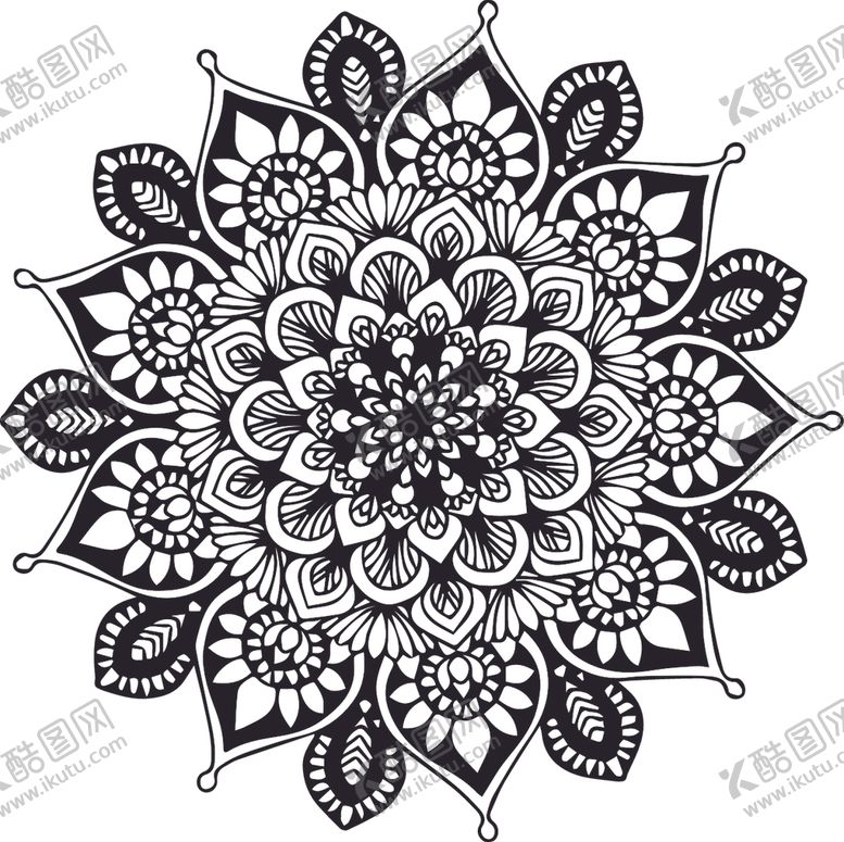 编号：18523306291031471020【酷图网】源文件下载-曼陀罗花纹