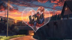 彩色动漫人物插画背景
