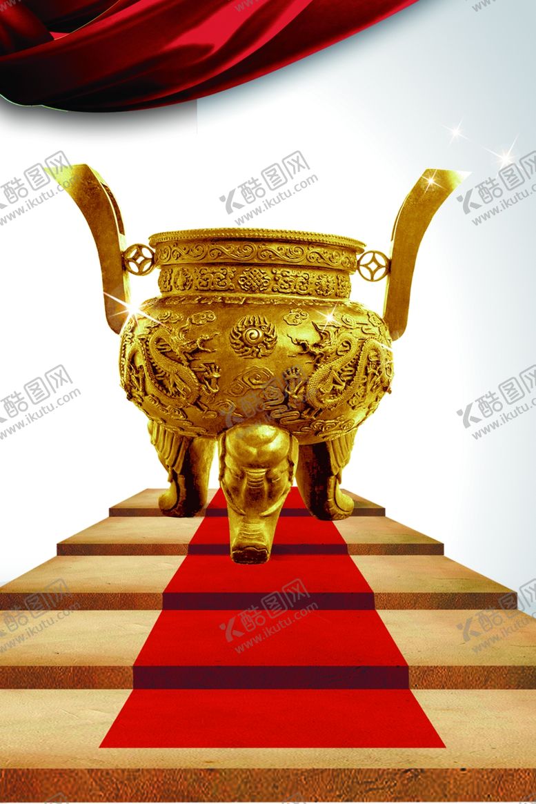编号：89162705250543423434【酷图网】源文件下载-金鼎红地毯台阶素材