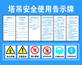 塔吊使用告示牌