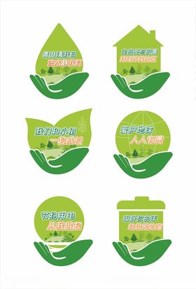 卡通保护环境警示牌