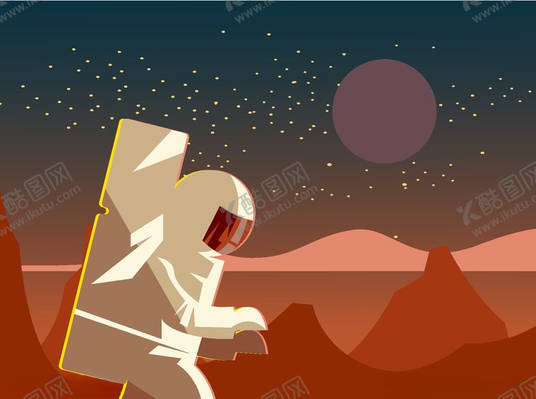 编号：69174409200954598761【酷图网】源文件下载-外太空创意插画