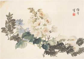 植物花鸟国画字画