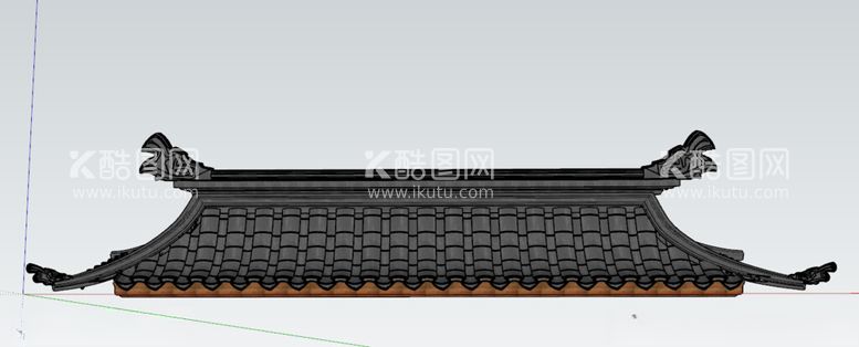 编号：76430112152110563392【酷图网】源文件下载-古建飞檐屋檐中式草图大师模型