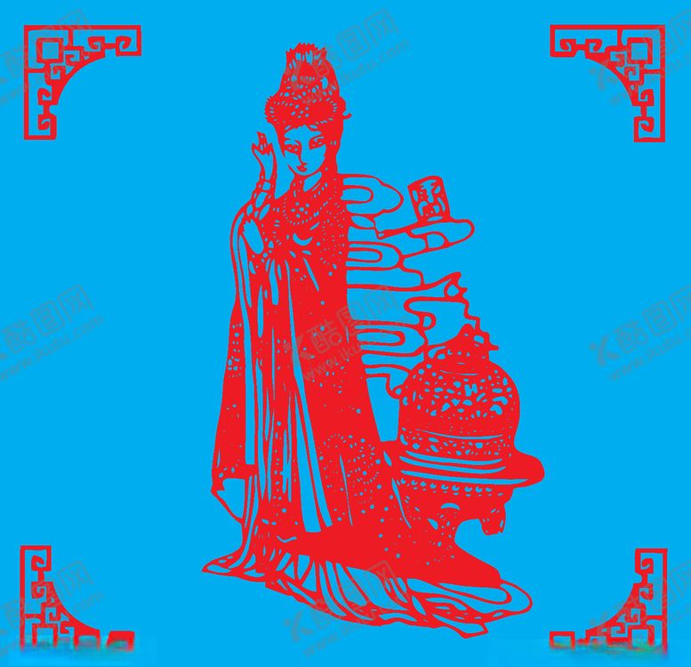 编号：24590610090810331979【酷图网】源文件下载-王熙凤剪纸