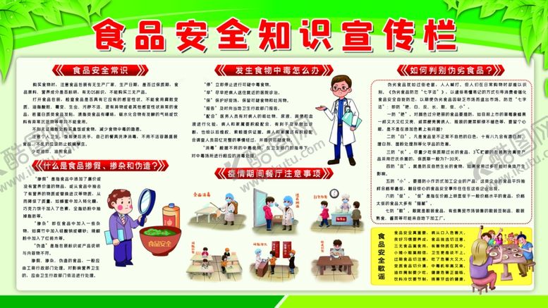 编号：48936604010141029770【酷图网】源文件下载-食品安全宣传栏