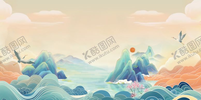 编号：52472211020236206798【酷图网】源文件下载-山水背景