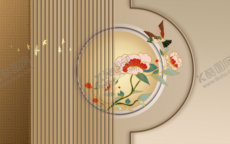 编号：72779112011719067015【酷图网】源文件下载-中式背景墙