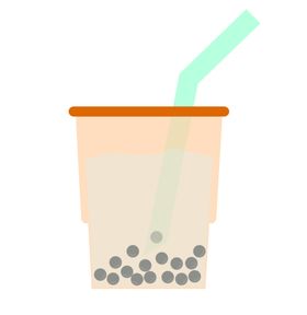 手绘卡通奶茶