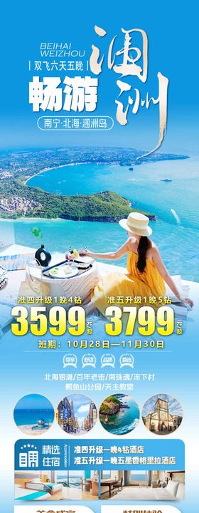 畅游涠洲旅游海报