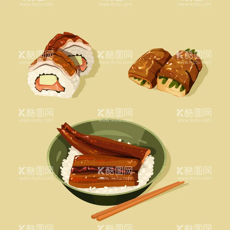 编号：29130409290658139861【酷图网】源文件下载-日料插画