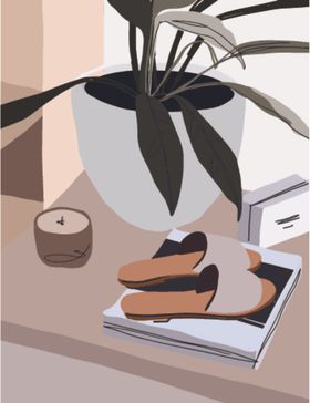 抽象图形拼接装饰画