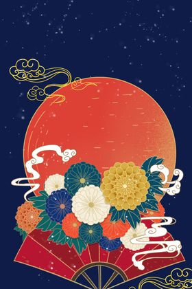 中国风国潮背景插画图片